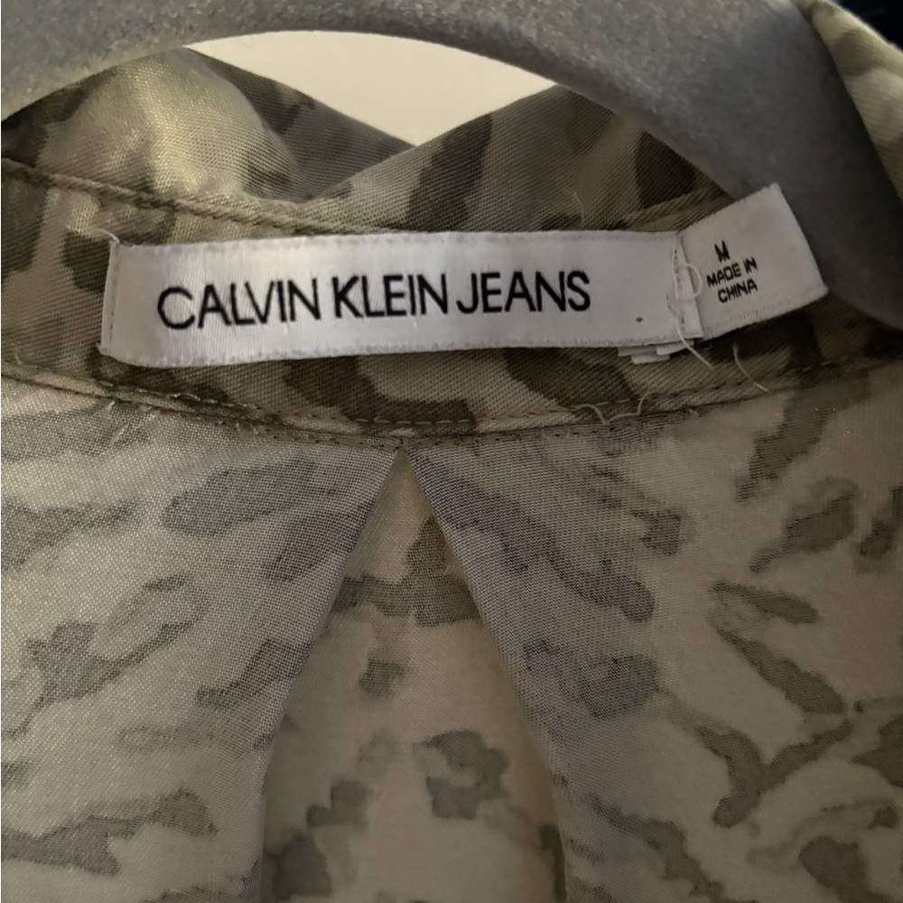 Calvin Klein Jeans Gray Patterned Shirt